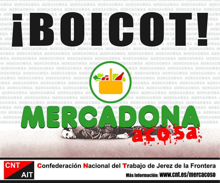 Pegatina MERCADONA CNT-AIT Jerez